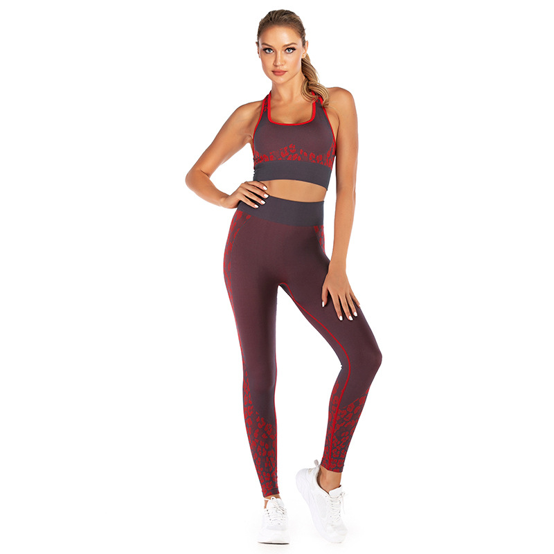 High-elastic buttocks moisture wicking sports fitness suit