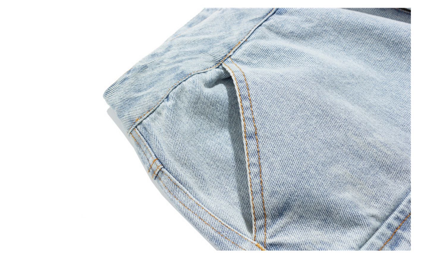 Men's loose denim shorts