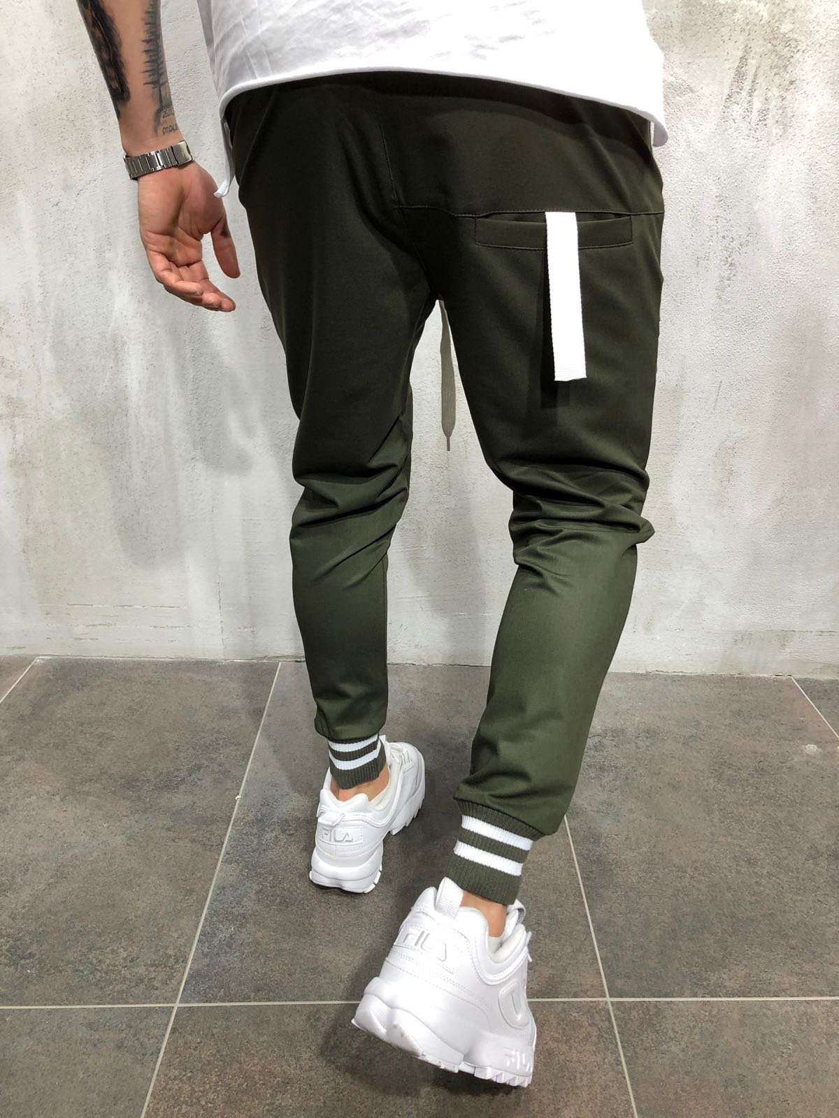 Men's Fashion And Comfort Spliced Cotton Casual Beam Pants