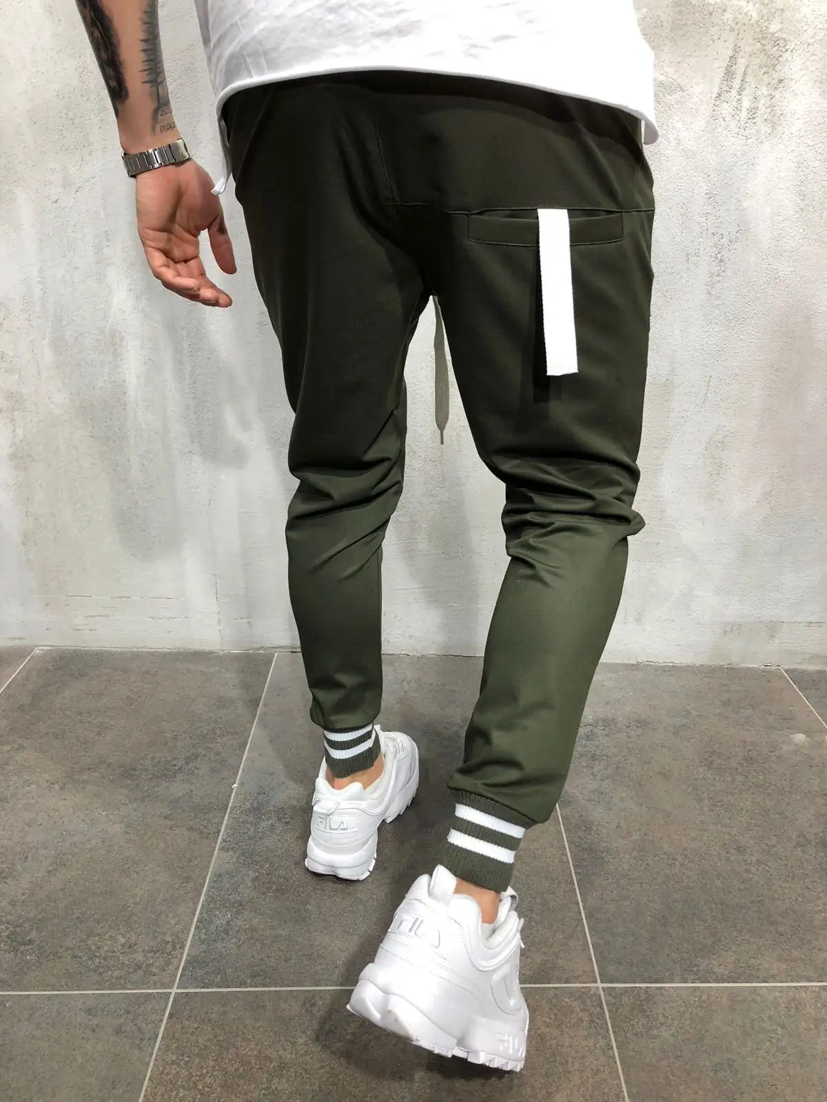 Men's Fashion And Comfort Spliced Cotton Casual Beam Pants