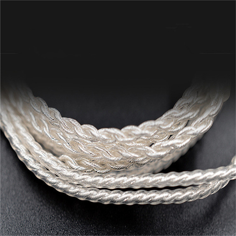 Silver-plated headphone upgrade cable