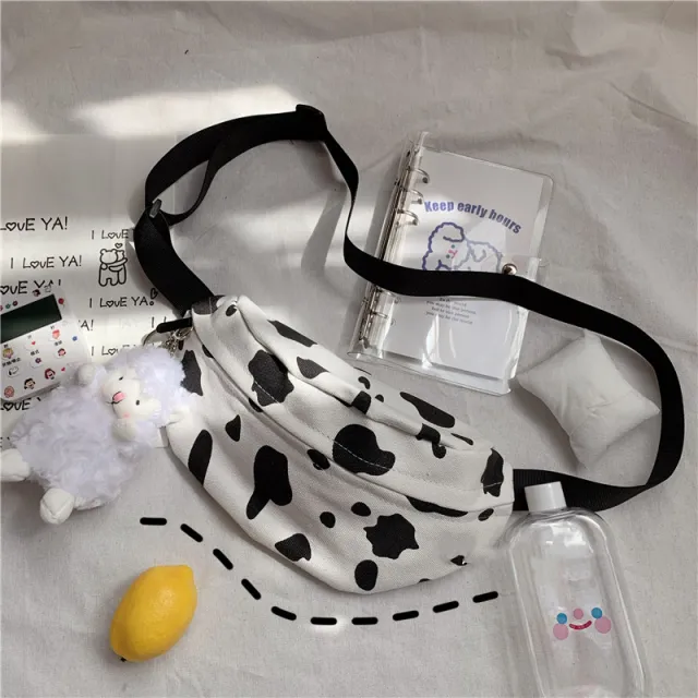 Girls cow print canvas bag 6Style - Shop at LoveMi