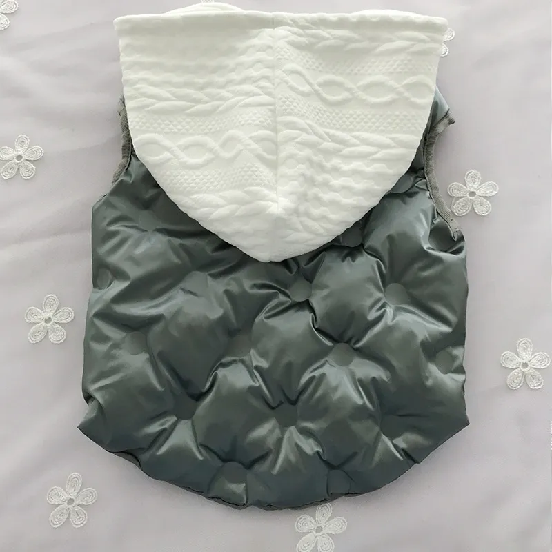 Fat dog bright winter cotton coat - Grey And White