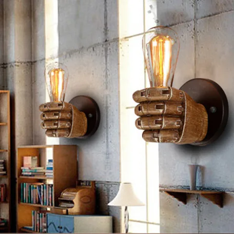 Fist Resin Wall Lamp Creates Decorative