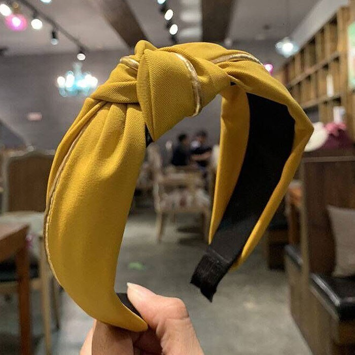 Lady Pressing Sweet Hairband Hair Accessories Yellow - Shop at LoveMi