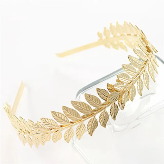 European and American metal leaf headband hair band Gold - Shop at LoveMi