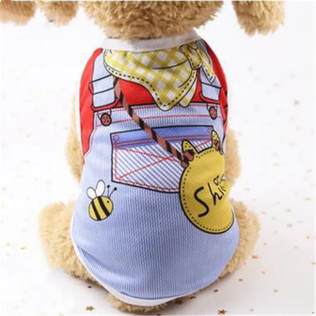 Cartoon Print Cotton Puppy T Shirt Yellow School Bag - Shop at LoveMi