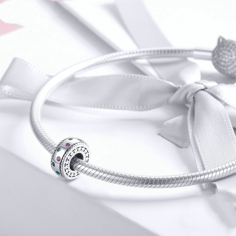 DIY beaded bracelet accessories S925 sterling silver beads