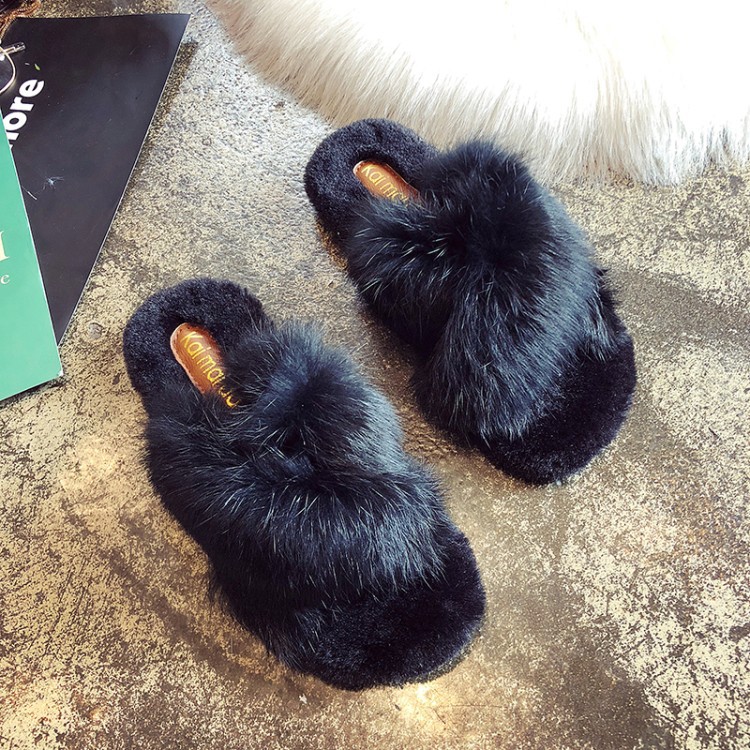 Cross flat bottom casual rabbit wool cotton mop