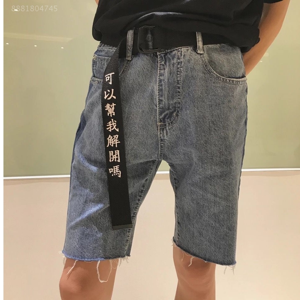 Funny text printed double buckle canvas belt