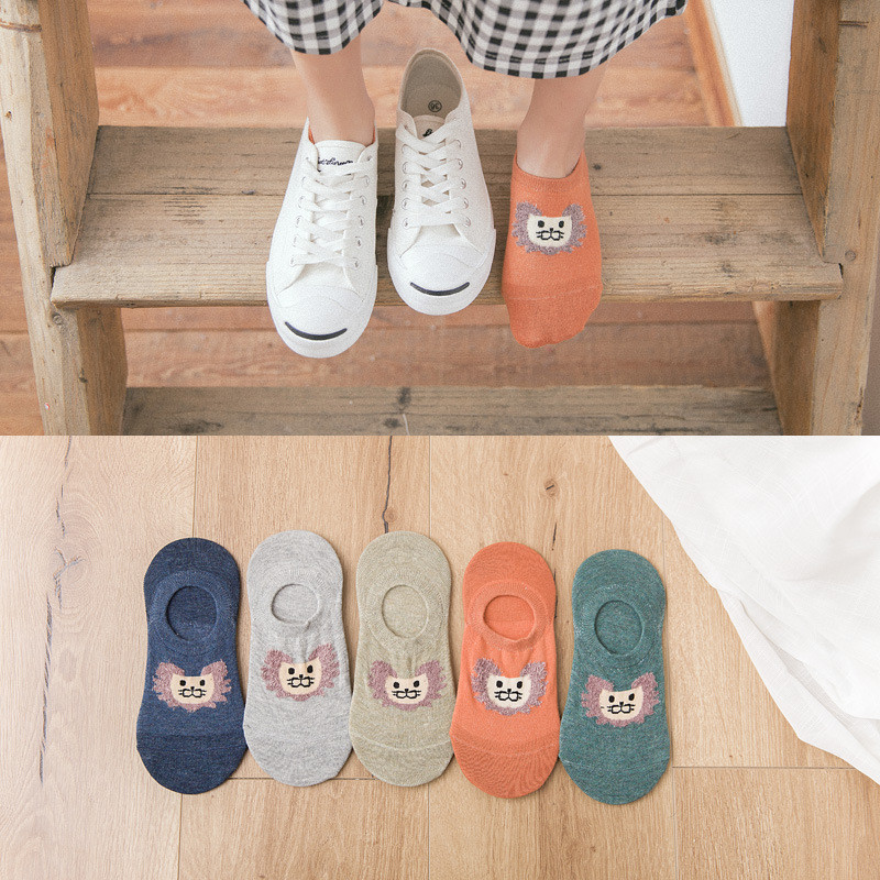 Women's comfortable three-dimensional ear boat socks