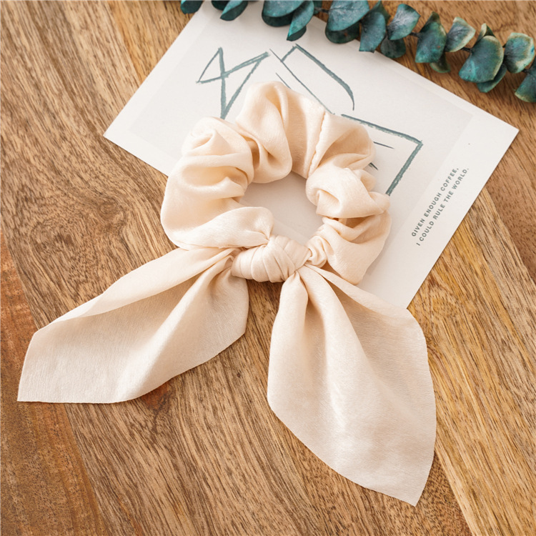 Simple fashion candy solid color rabbit ears head circle White - Shop at LoveMi