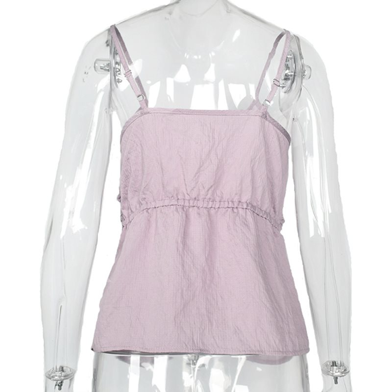 Fashion knotted halter top and