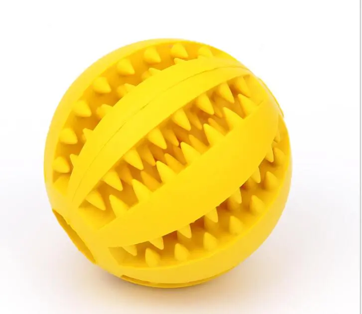 Rubber Mint Feeding Ball Built-in Food Storage Bin - 5Cm Yellow