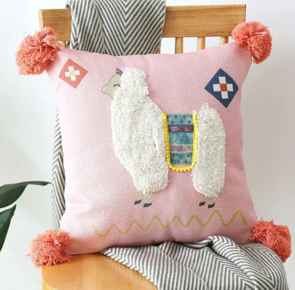 Alae Moroccan Tufted Throw Pillow Cover Alpaca - Shop at LoveMi