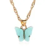 MINI COLORFUL BUTTERFLY" NECKLACE Blue - Shop at LoveMi
