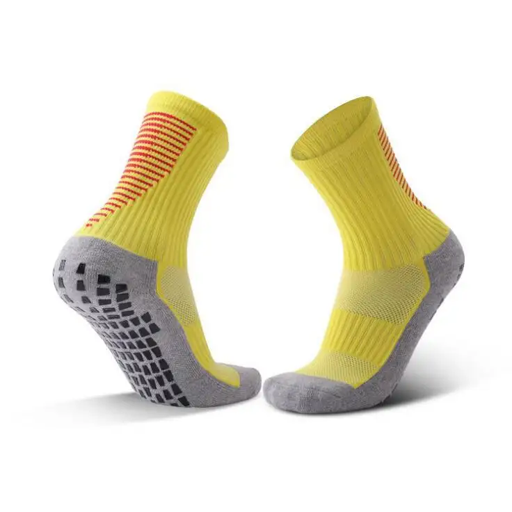 Sports Man in Striped Football Socks