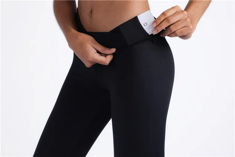 Bandage running fitness sports trousers - Black