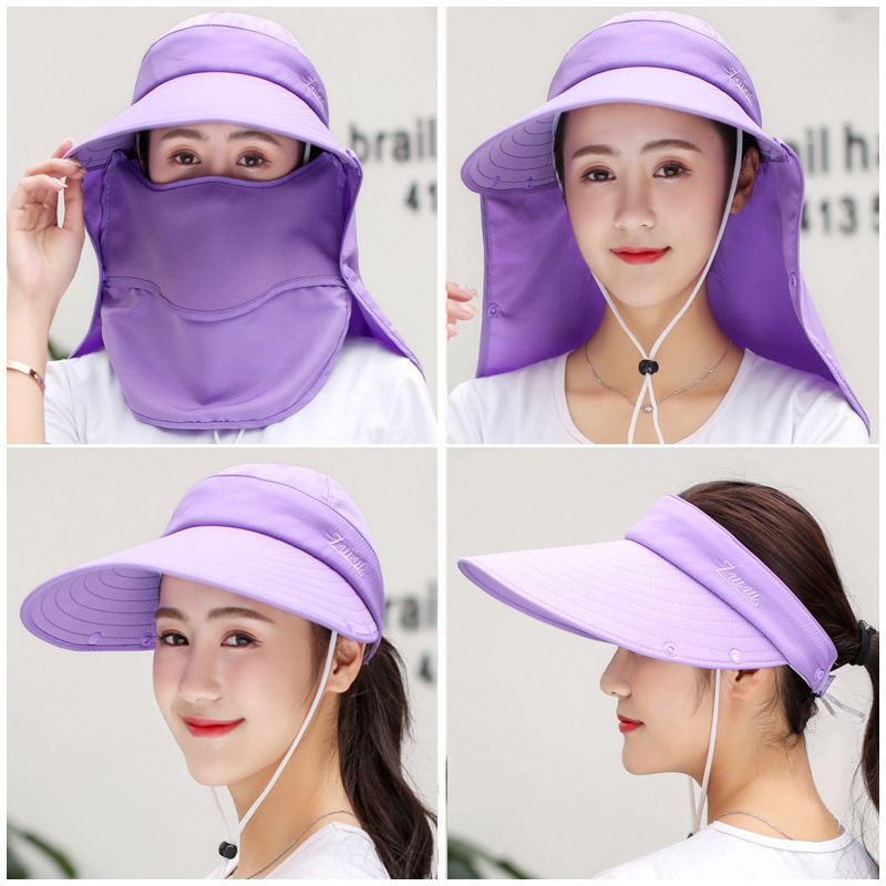 Full sunscreen folding sun hat