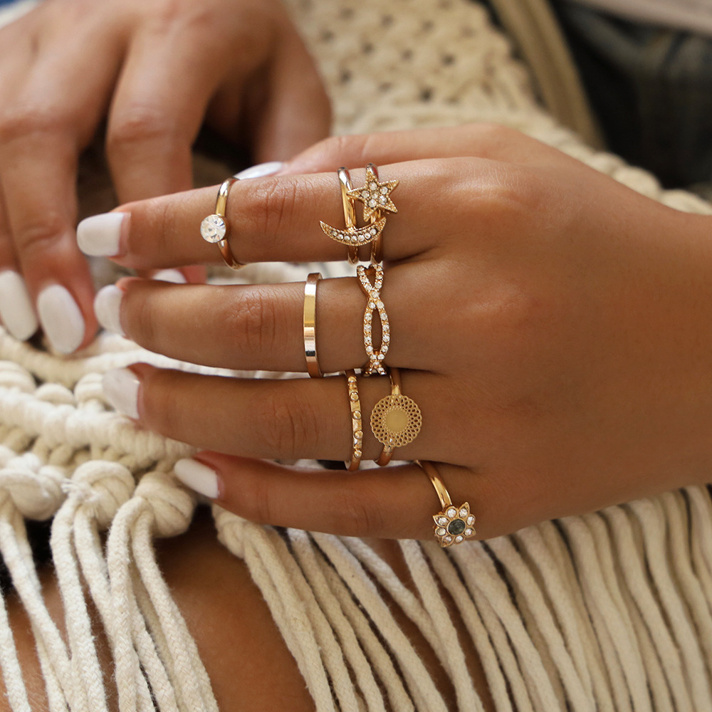 Diamond Moon Ring