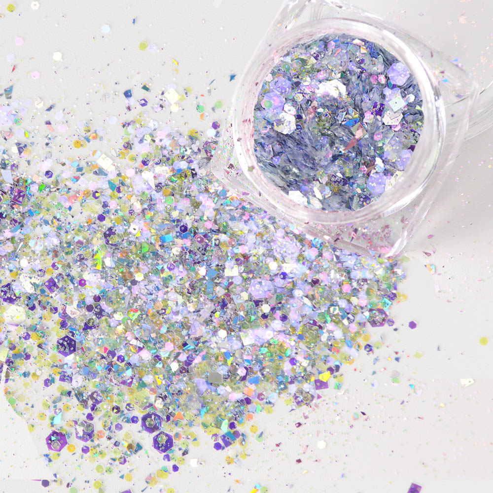 Pentagram colorful sequins glitter colorful shell paper — view 4