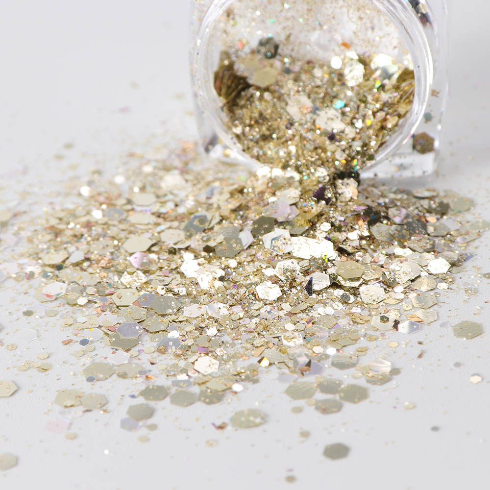 Pentagram colorful sequins glitter colorful shell paper — view 2
