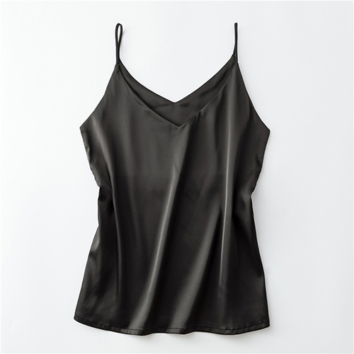 Women's short sleeveless ice silk top