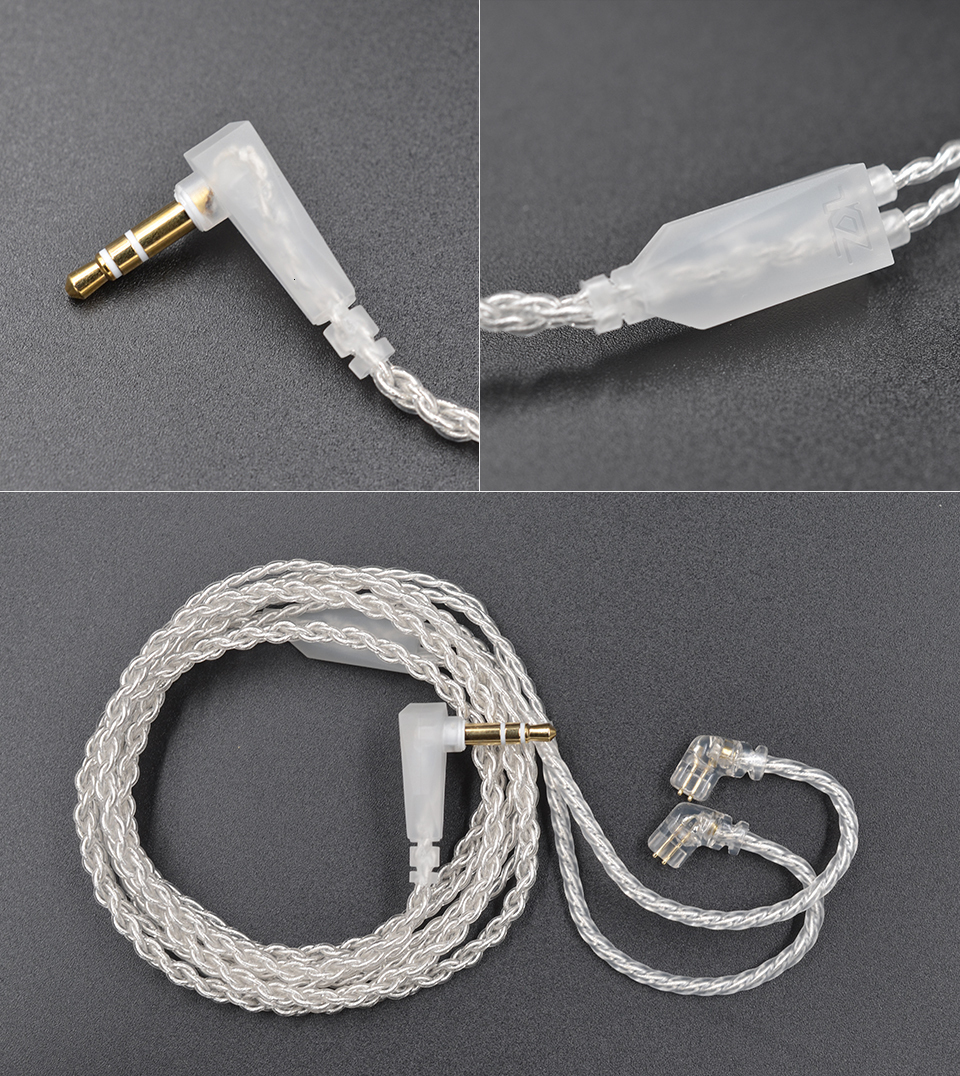 Silver-plated headphone upgrade cable