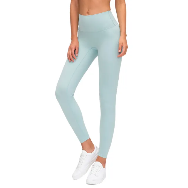 High waist and hip lifting stretch fitness Capris Aquamarine - Shop at LoveMi