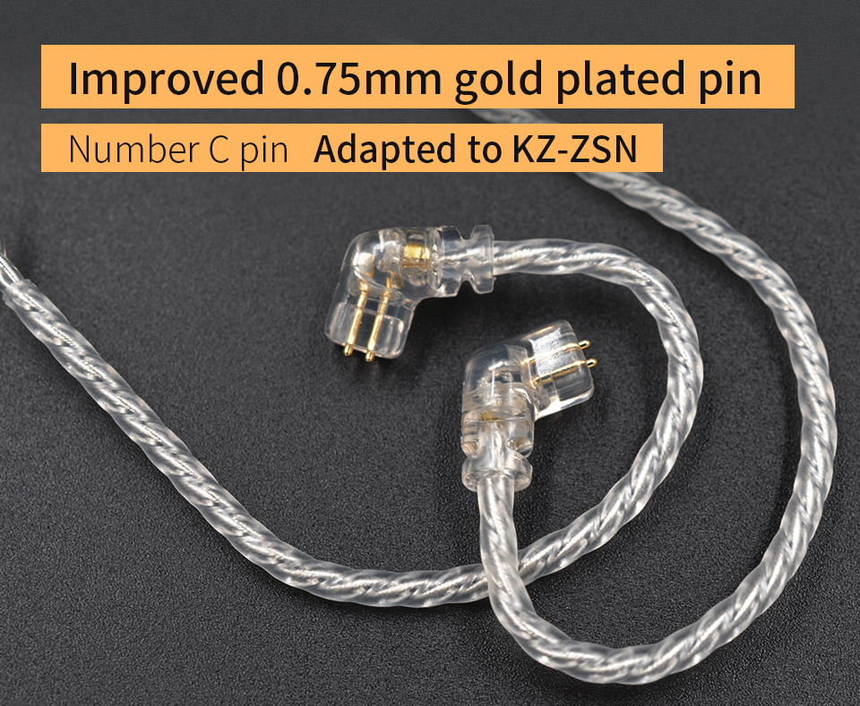 Silver-plated headphone upgrade cable