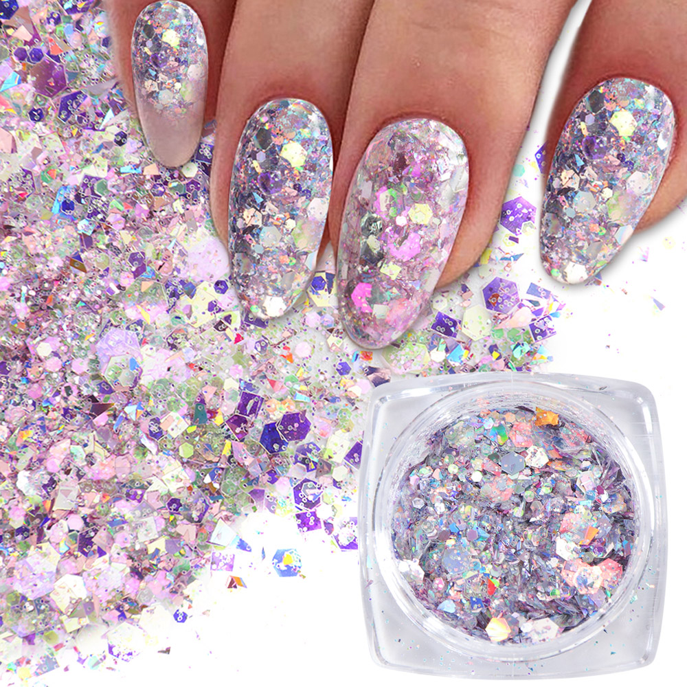 Pentagram colorful sequins glitter colorful shell paper — view 6