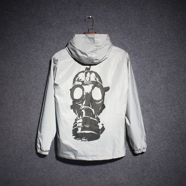 Luminous windbreaker double fluorescent clothing trend