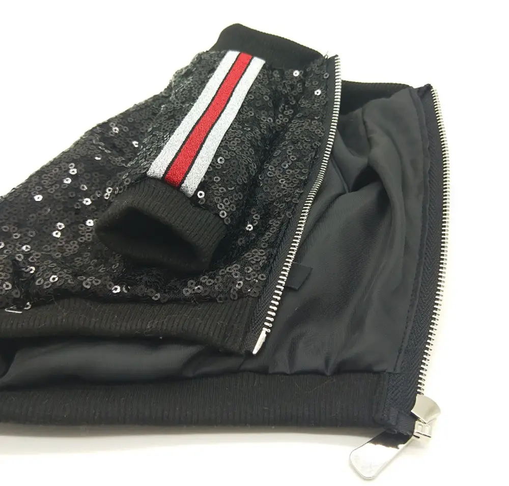 Versatile patchwork Sequin jacket Teddy