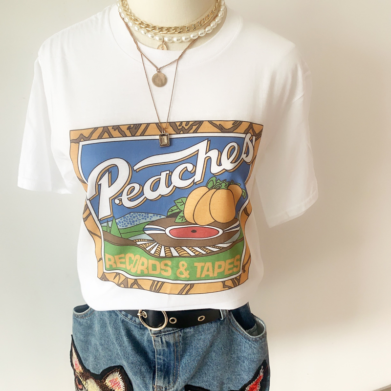 Peach Retro Net Red Short Sleeve
