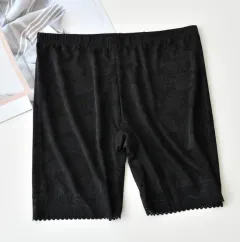 Lace embroidery anti-glare safety pants - Black - View 1