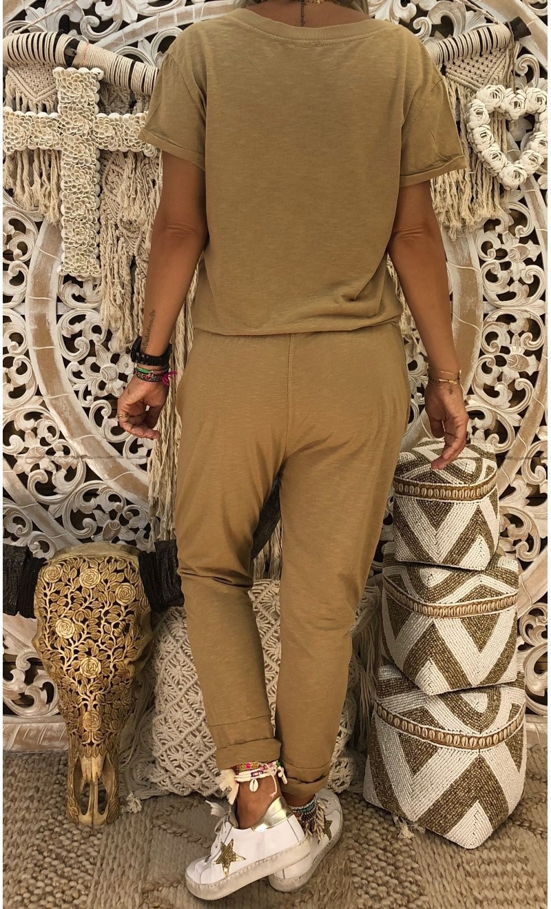 Solid color jumpsuit casual ladies jumpsuit