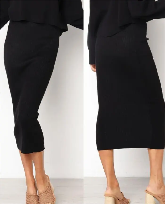 Bat long sleeve skirt suit