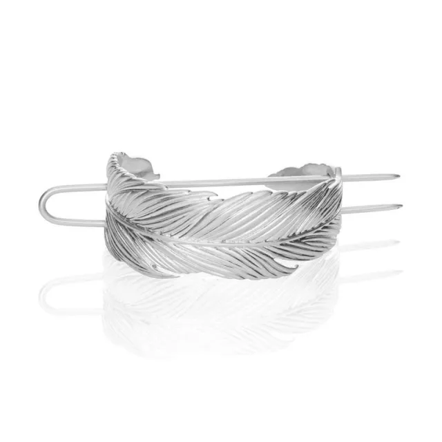 Wooden hairpin ball head fashion hairband Feather Hairpin Silver - Shop at LoveMi