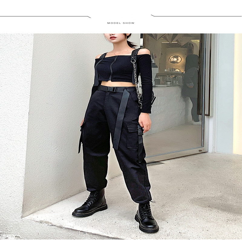 Women's tooling pants loose waist and high waist