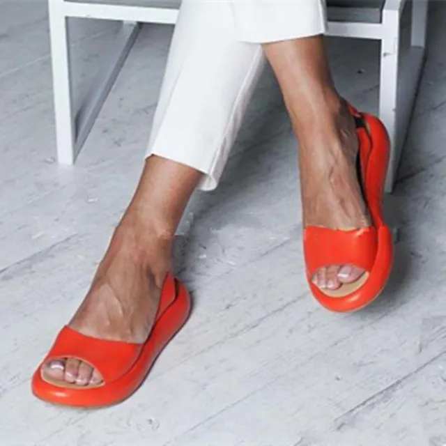 Flat size sandals plus size women slippers Orange - Shop at LoveMi