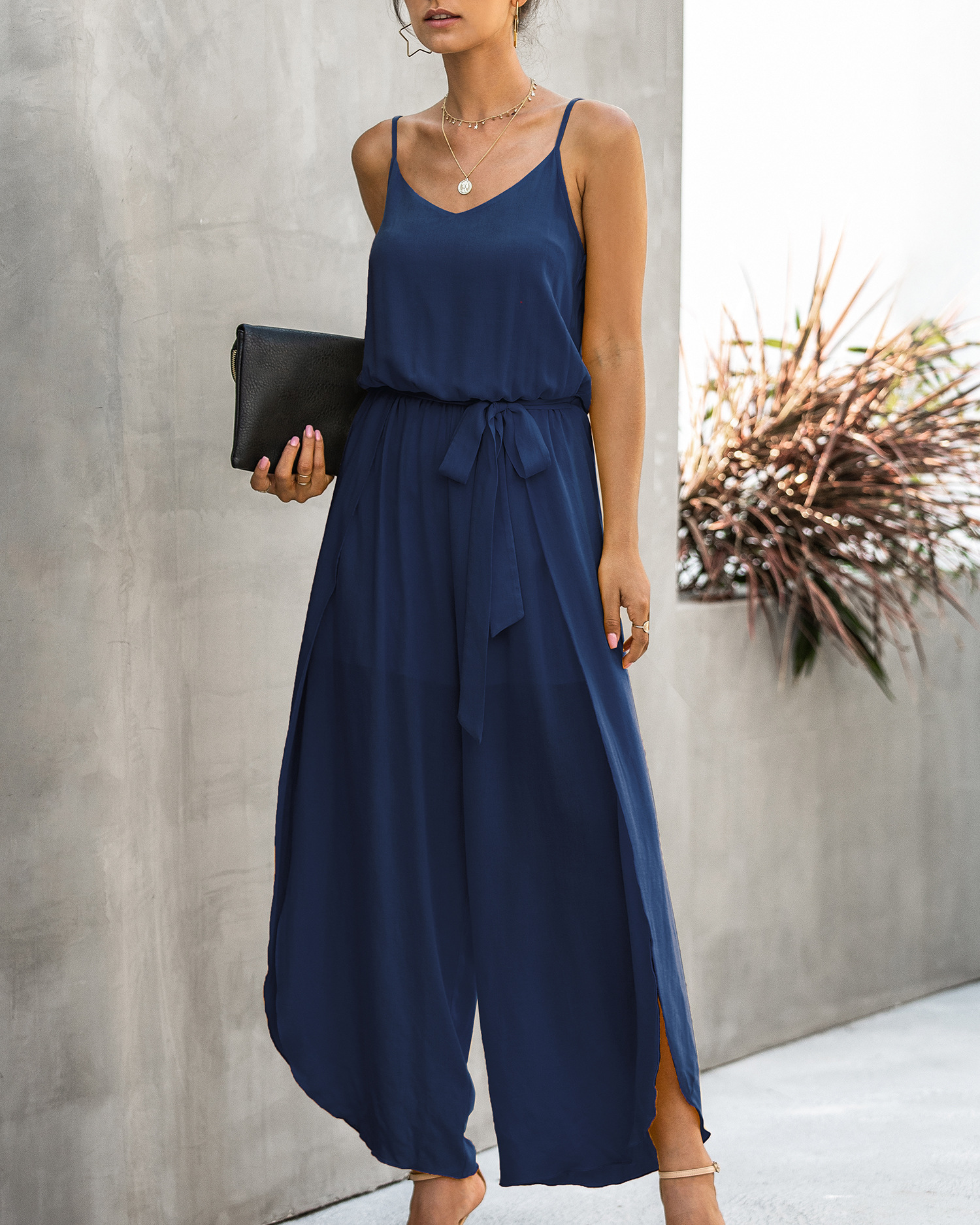 Title 7, Side split female jumpsuit