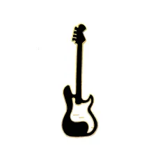Simple Rock Guitar Microphone Metal Brooch - Guitar - View 1