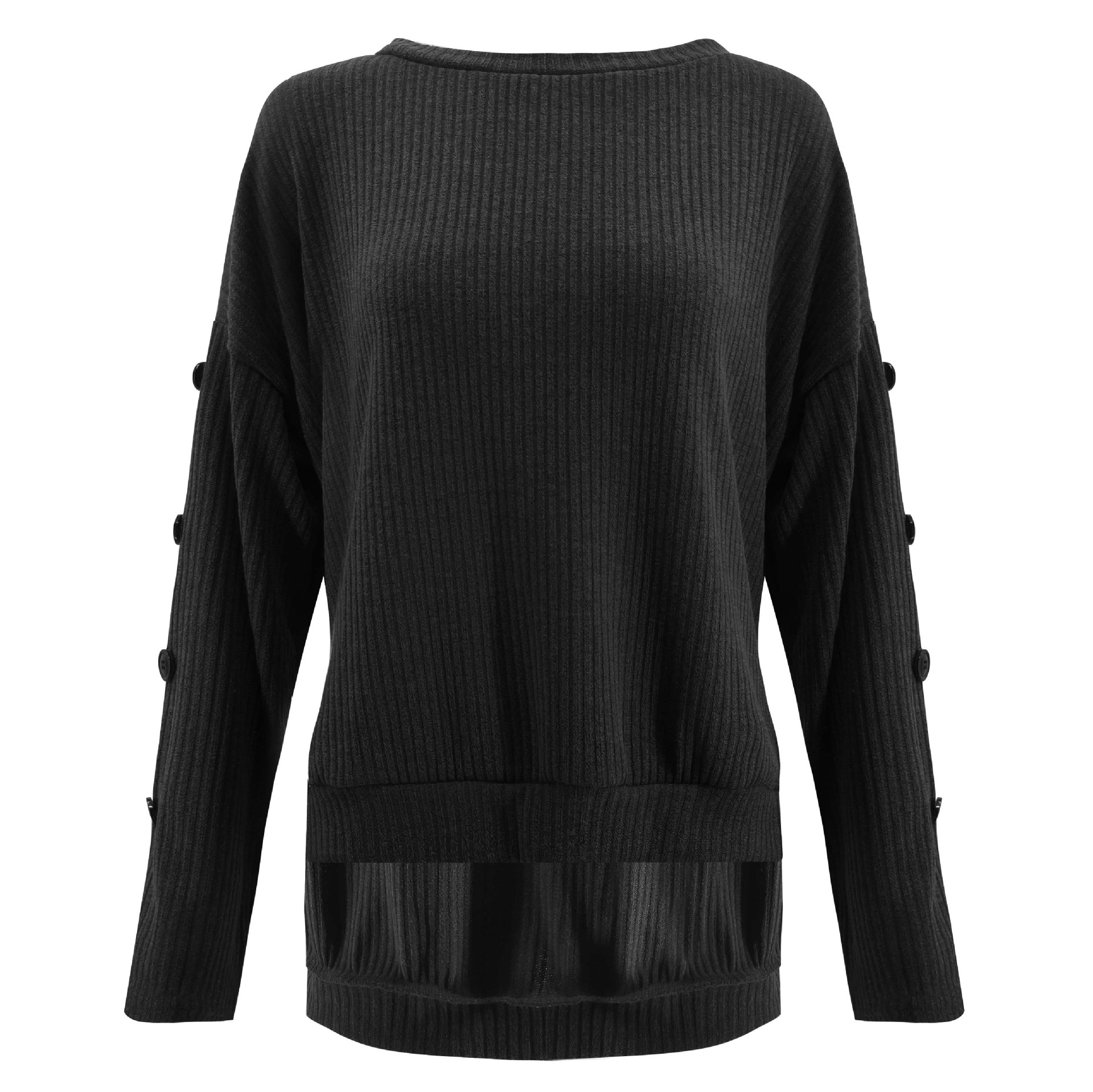 Knitted o-neck sweater pullover