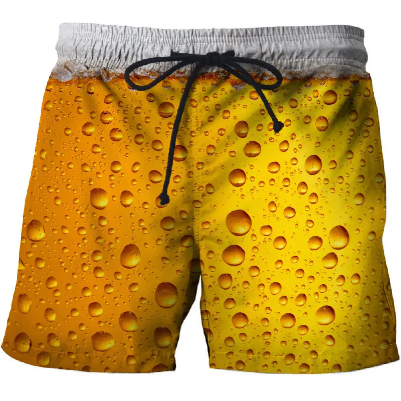Waterdrop 3D printed beach shorts printed casual pockets on both sides