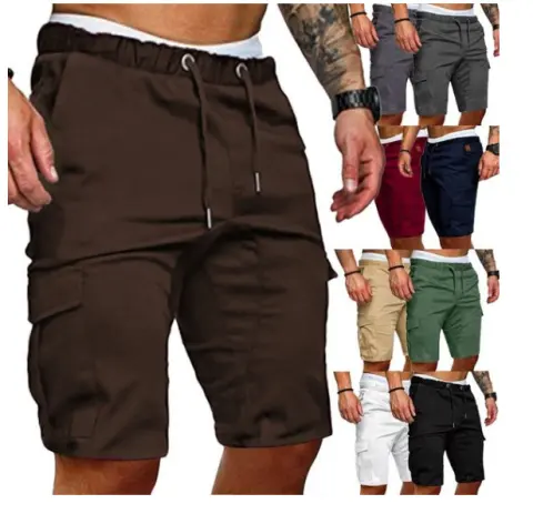 Tight Elastic Pants Men's Cropped Shorts