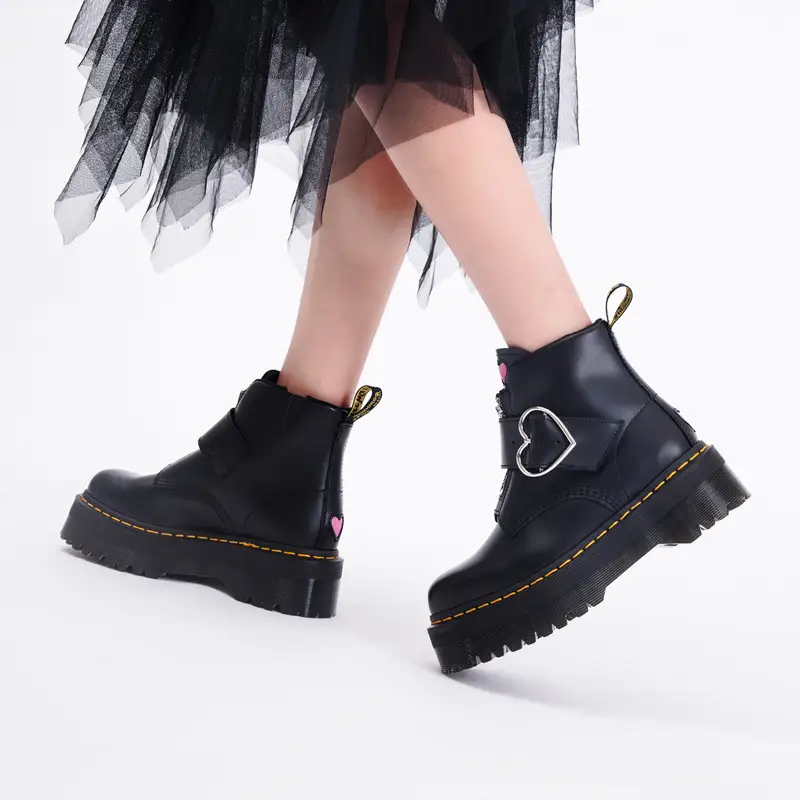 Heart Buckle Martin Boots