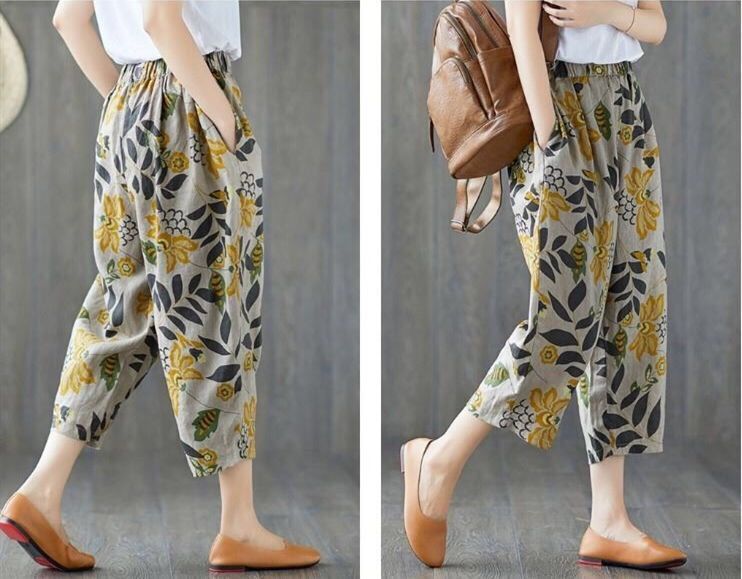 Women's literary retro harem pants