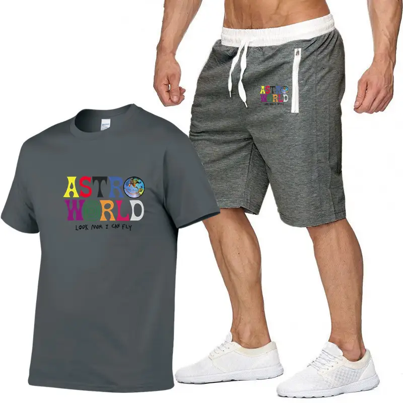 Cotton T-shirt fashion print short sleeve