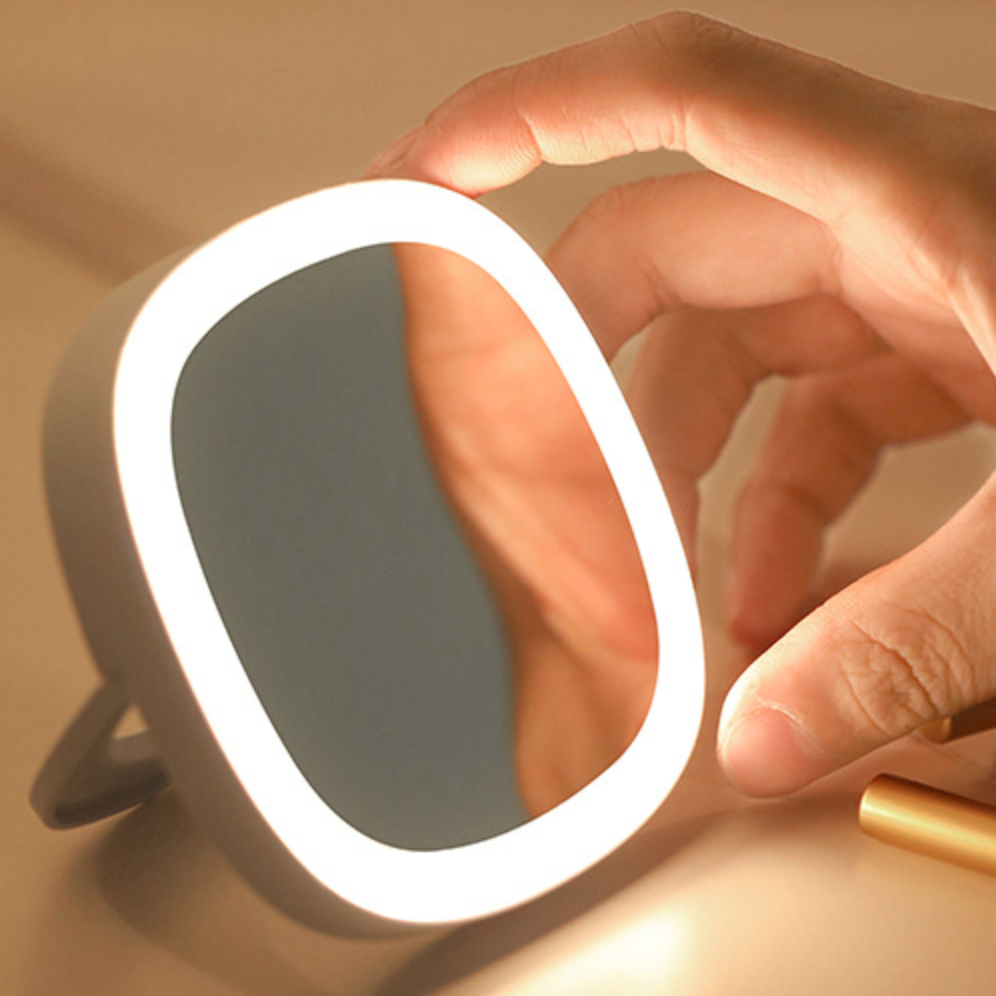 Luce portatile per trucco con specchio