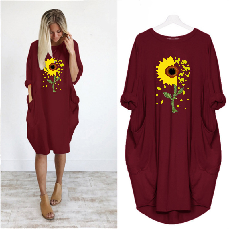 Long sleeve casual dress